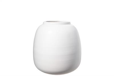 Narrow Mouth Vase 6.5"x 6.75" White
