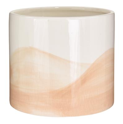 Round Ombre Cer. Pot 6.5" Terracotta