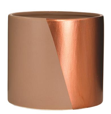 Tone Bronze Cer. Pot 4.75" 