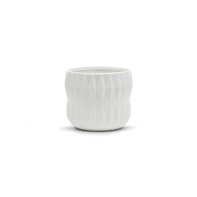 Argyle Pot 5.5"x 5" White