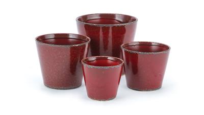 Crackle Planter 4.25"x 4" Red