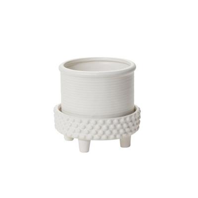 Jane Footed Pot 6.25"x 6" White