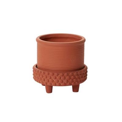 Jane Footed Pot 6.25"x 6" Terracotta