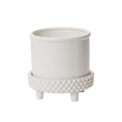 Jane Footed Pot 8"x 7.75" White