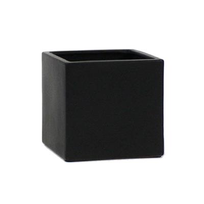 Ceramic Cube 6.5"x 6" Black