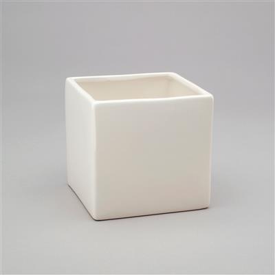 Ceramic Cube 5" White
