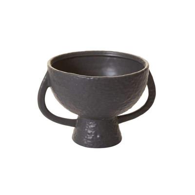 Mitla Footed Compote 9.25"x 8.25"x 6.75" Black