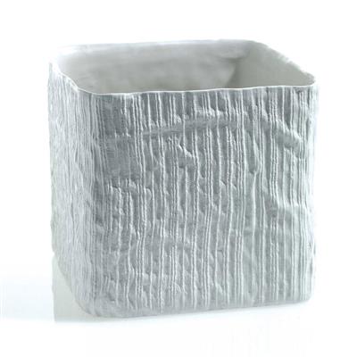 Linen Cube 6.75" x 6.25" White