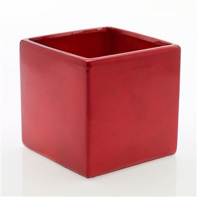 Square Party Pot 5.5" Red