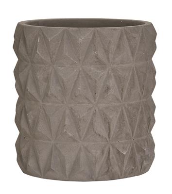 Cement Triange Design Pot 3.25" Grey