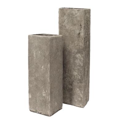 Concrete Vase 6D x 18" H Gray