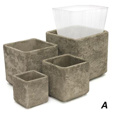 Concrete Planter 3 x 3" Gray