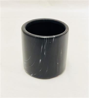 Marble Cylinder 5" Black