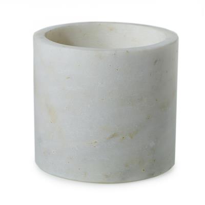 Marble Pot 4.75"x 4.75" White
