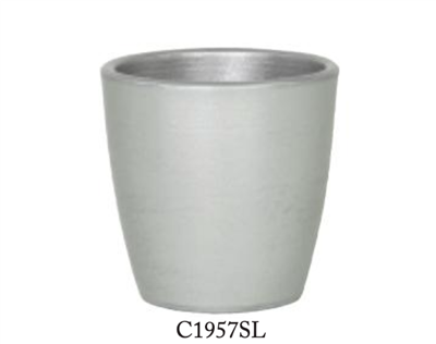 Ceramic Pot 3" Silver