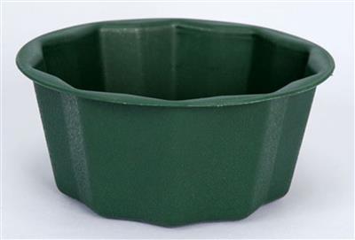 Plastic Floral Design Bowl 6" Green