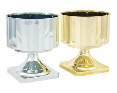 Pedestal Bowl 7.5"x6" Gold 