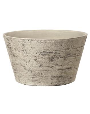 Aged Tapered Pot 16"x 9" Cement