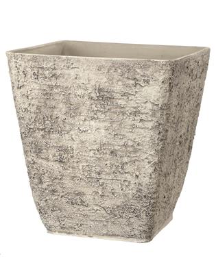 Aged Sq. Planter 16"x 16.5" Cement