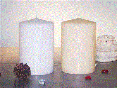 Unscented Candle 3"x6" White
