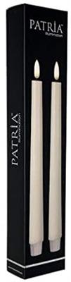 Patria 11" Taper 2 Candles Ivory