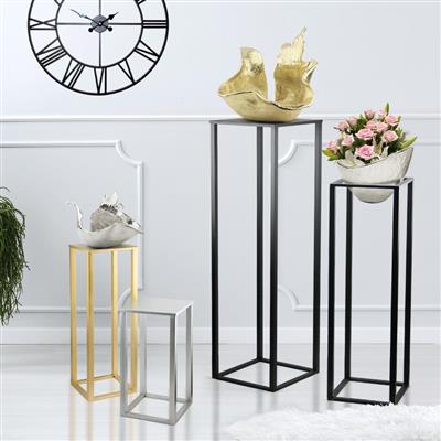 Metal Stand 8"x 8"x 24" Gold