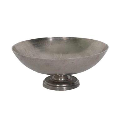 Alum Nickel Pedestal Bowl 16"x 7" Silver