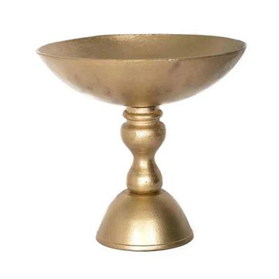 Alum Pedestal Bowl 15"x 14" Gold