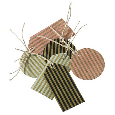 Gift Tags 3.25" Stripes @6