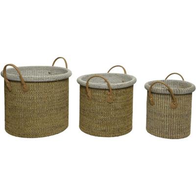 Brown Cotton Basket Lg.