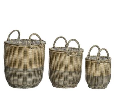 Daisy Wicket Basket 14.5"x 15" Natural