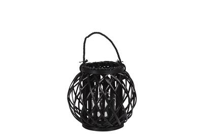 Round Bellied Lantern 11" Black