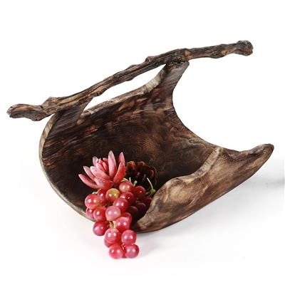 Wood Curved Dish 6.5"h x 17" d