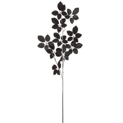 Met. Schefflera Leaf Spray 50.5" Black