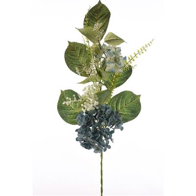 Hydrangea Berry Spray 31" Blue/ Green