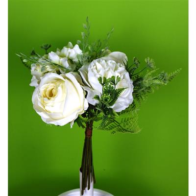 Rose Hyd. Bouquet 12" White
