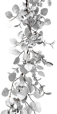 Met. Eucalyptus Garland 6' Silver