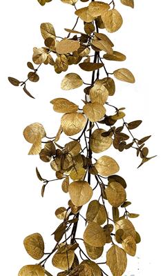 Met. Eucalyptus Garland 6' Gold