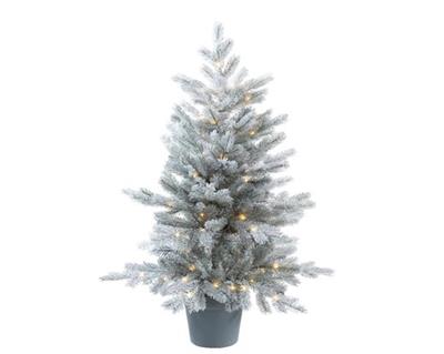 Frosted Grandis W/Pot Tree LED 3'