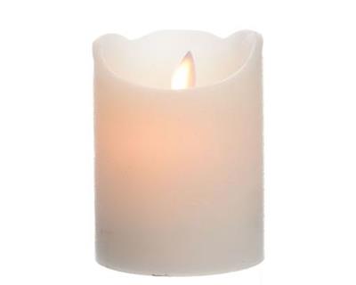 LED Wax Candle 4" White