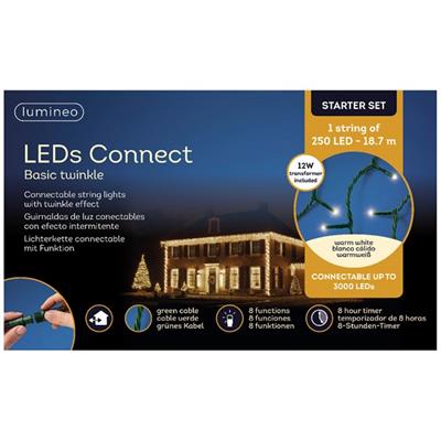 LED Twinkle Connect 250L Gr/Warm