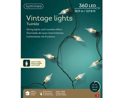 LED Vintage Lights 360L 118' Gr/Warm
