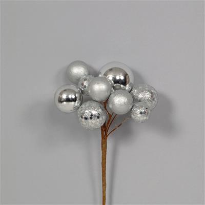Sequins Ball Pick 20 mm @12 Silver