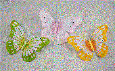 Plast.Butterfly 4.25"PinkGroup