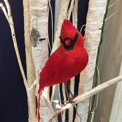 Feathered Cardinal 8"@6 Red