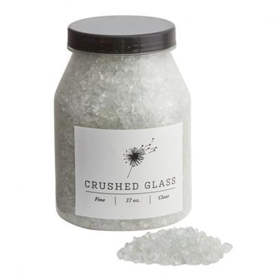 Crushed Glass 37 oz. Fine White