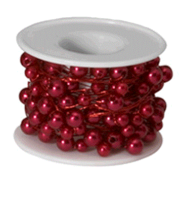 Beaded Wire 26 ft Red