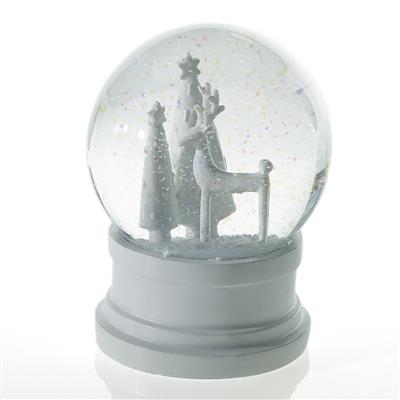 Snow Globe 4"x 5.25" White