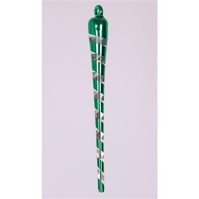 Icicle Twist Orn 10.5" Green