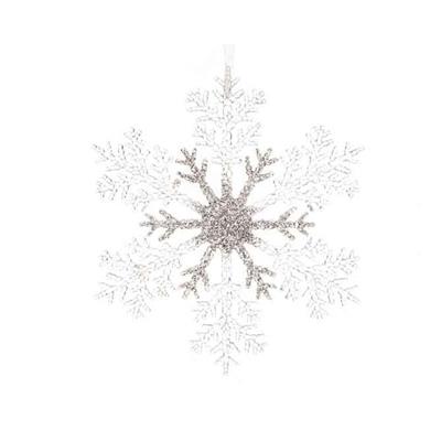 Snowflake Orn 13" Glittered